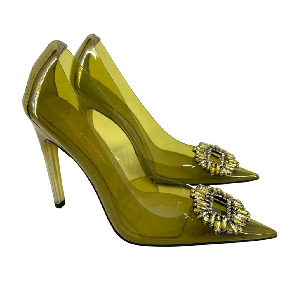 golden olive Good American Cinder-f*cking-rella pumps | lucite - Picture 11 of 11